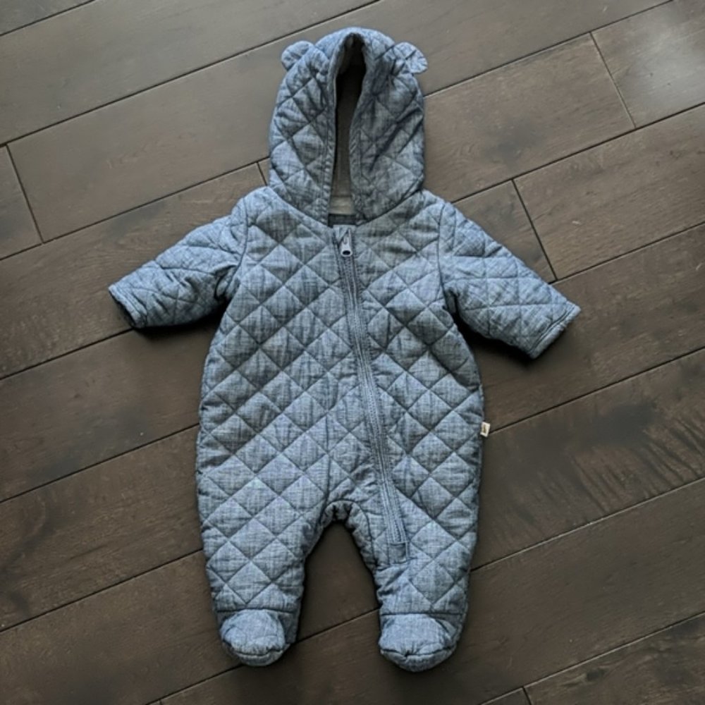 Gap chambray bunting suit 0-3